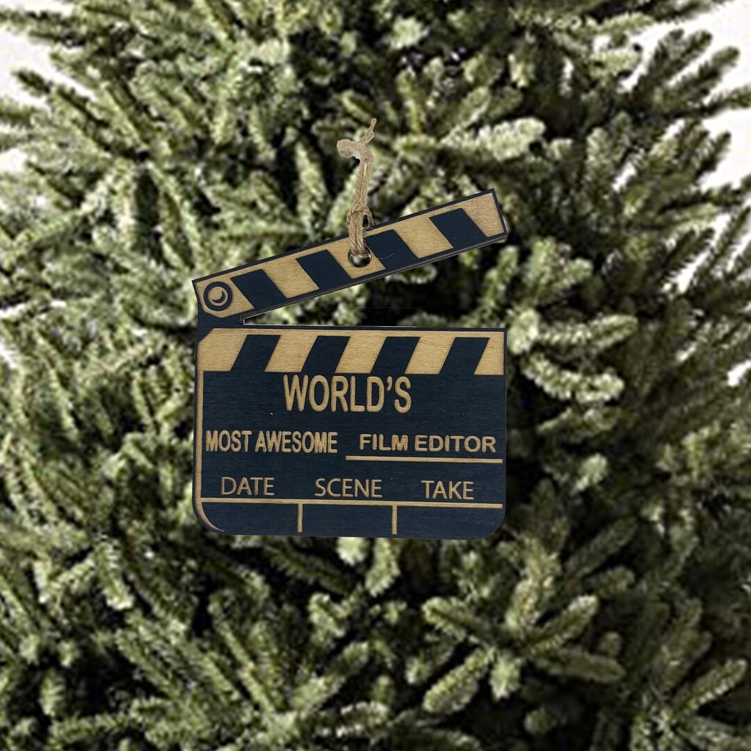 Worlds most awesome Film Editor - Ornament Black Worlds most awesome Film Editor - Ornament Black